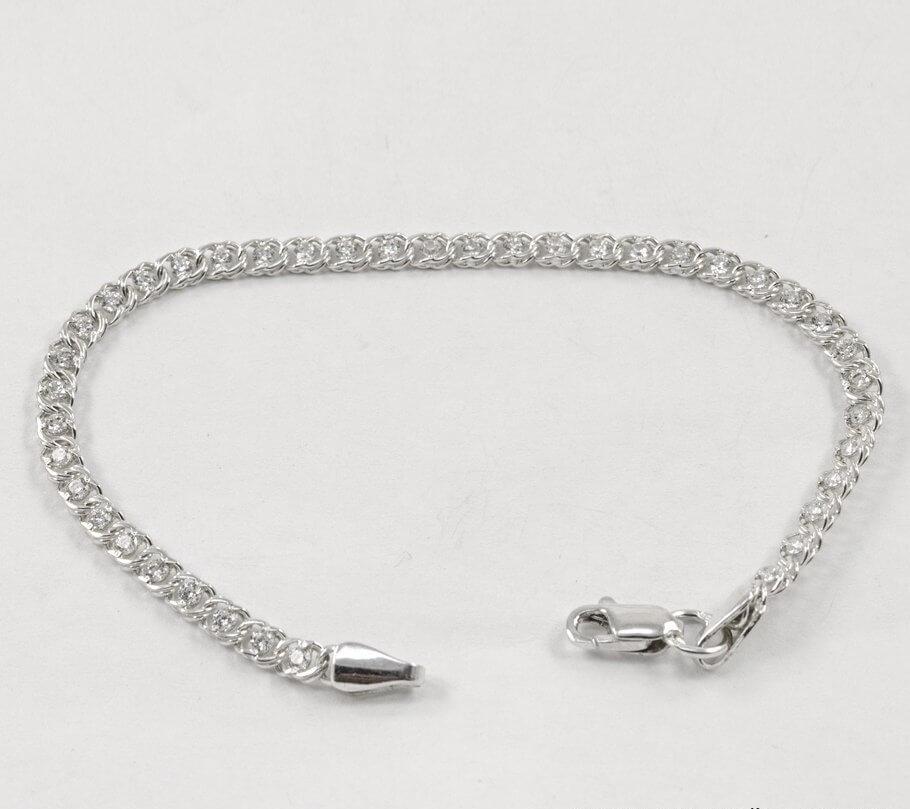 

Браслет арабский бисмарк с камнями Maxi Silver 8017