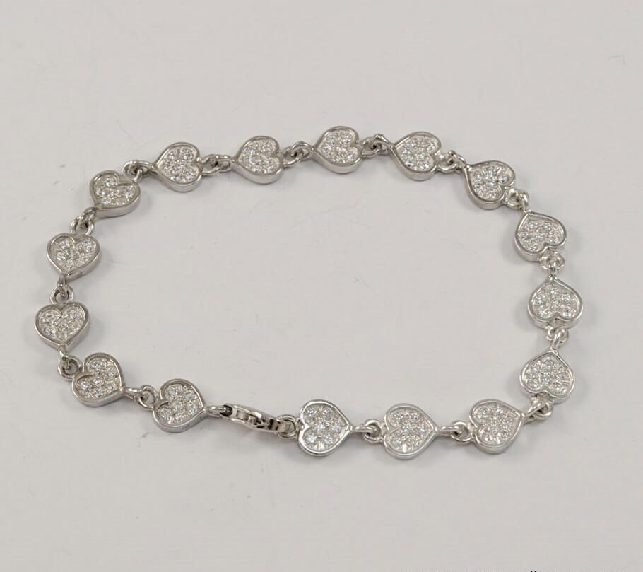 

Браслет сердечки Maxi Silver 3514