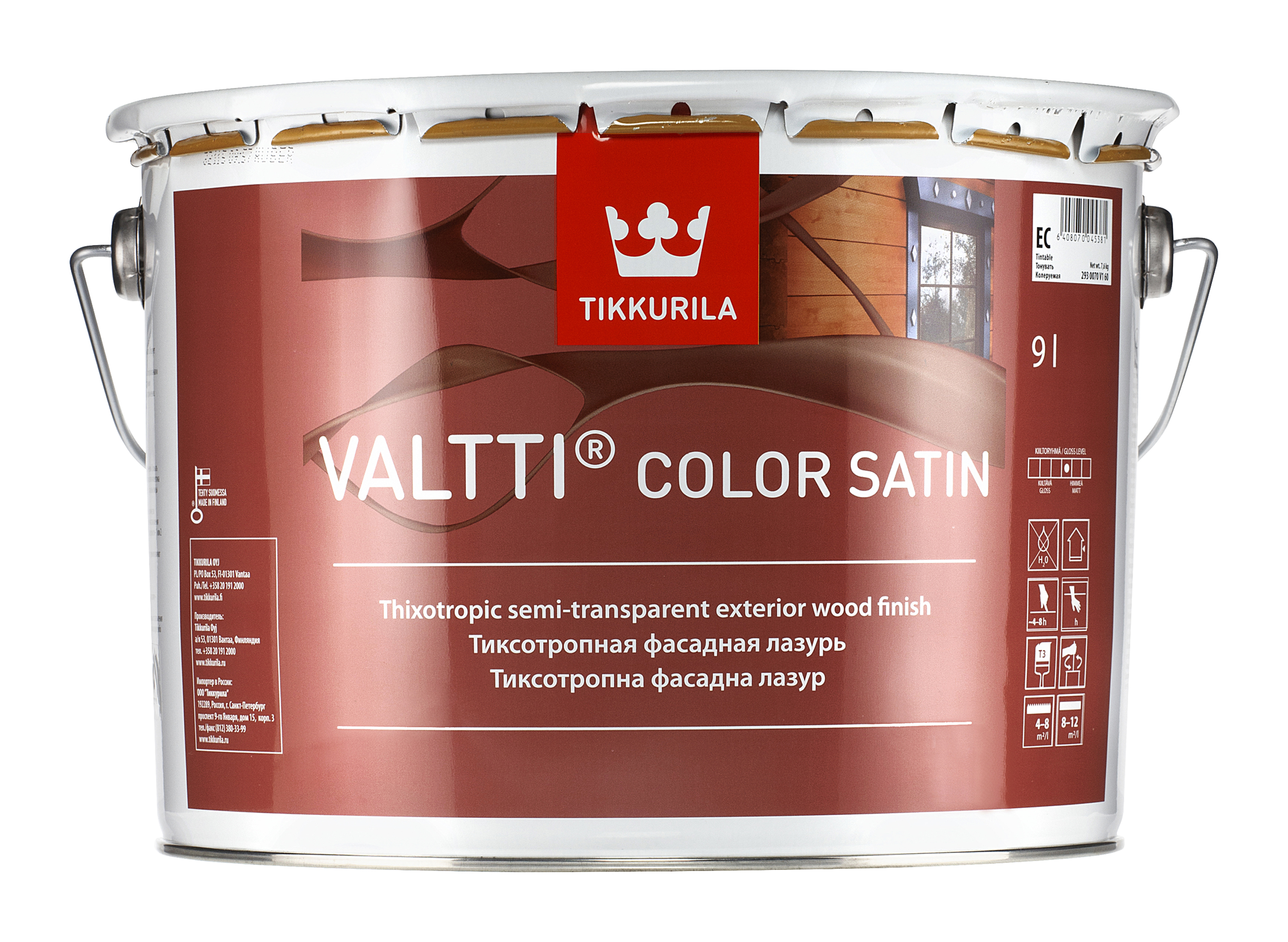 

Антисептик Tikkurila Валтти Колор Сатин 9л