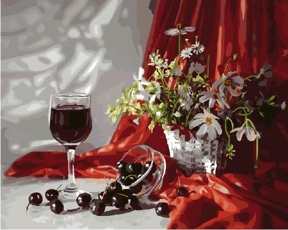 

Набор для творчества Картина по номерам Brushme "Черешня и ромашки" GX21269