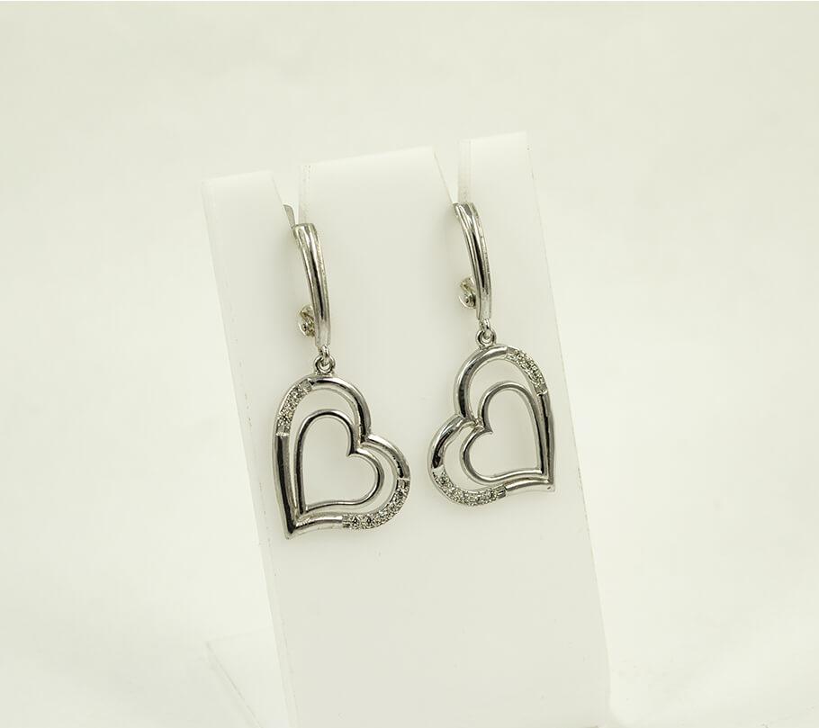 

Сережки сердце Maxi Silver 3996