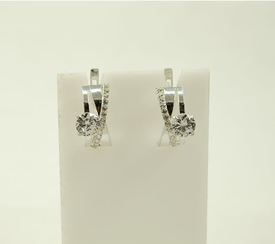 

Сережки двойные Maxi Silver 8619