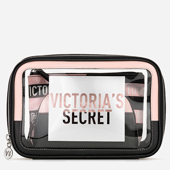 

Набор косметичек женский Victoria's Secret 572103693 Розовый/Черный