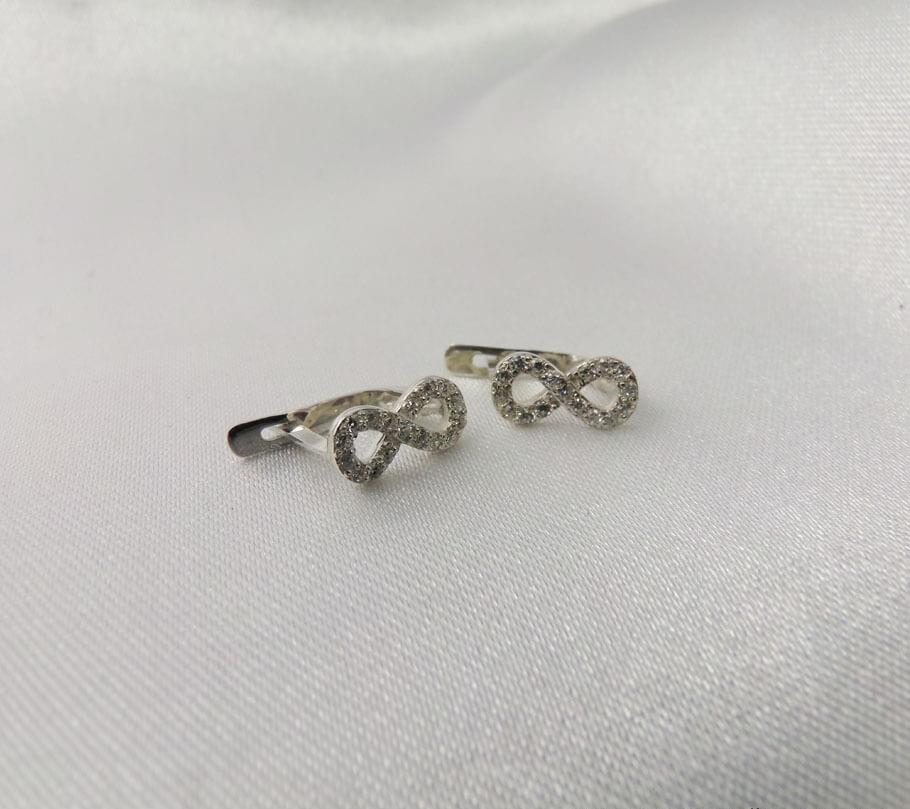 

Сережки восьмерки Maxi Silver 5690