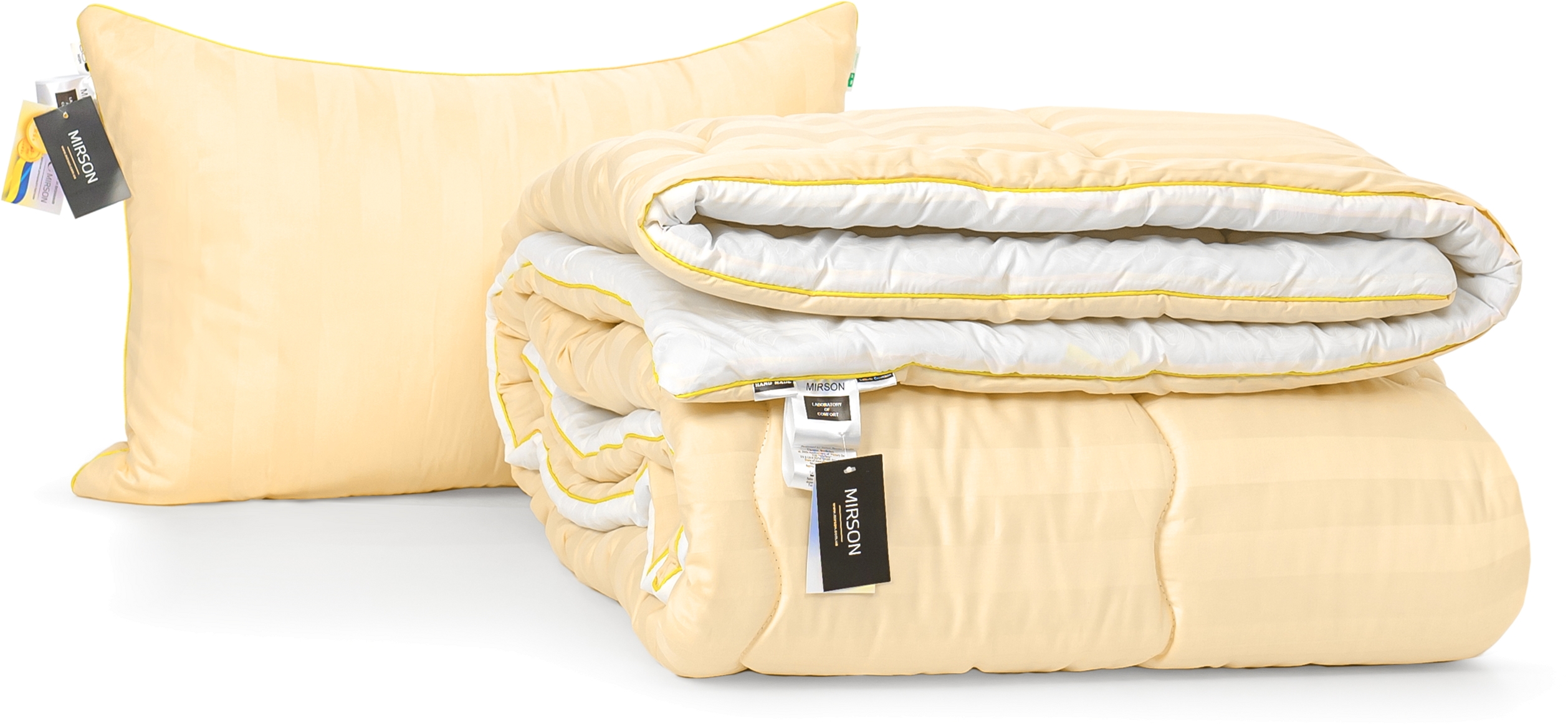 

Набор с шерстяным волокном Mirson Зима "Carmela Hand Made" №3741 одеяло 155x215 см + подушка 50х70 см упругая