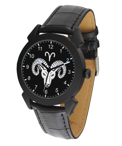 

Мужские наручные часы знак Зодиака Овен (Men 288 black)