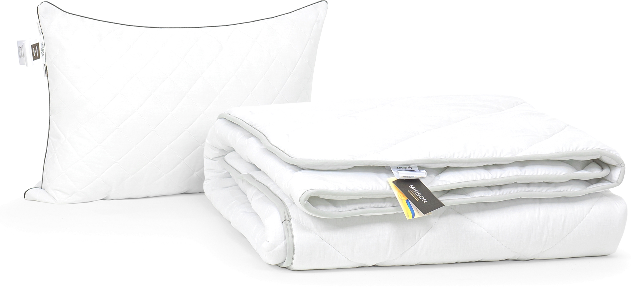 

Набор с шерстяным волокном Mirson Зима "Royal Pearl" №3806 одеяло 140x205 см + подушка 50х70 см средняя