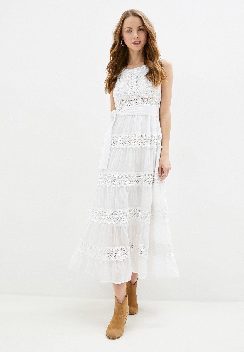 

Белое хлопковое платье Cotton XL белый 43396224