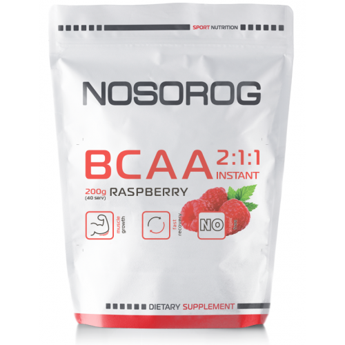 

Аминокислота Бцаа Носорог / Nosorog Nutrition BCAA 2:1:1 Instant 200 г малина