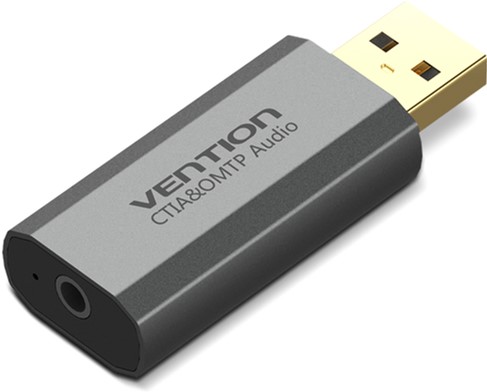 

Звукова карта Vention USB Sound Card 7.1 Channel Gray (VAB-S19-H)
