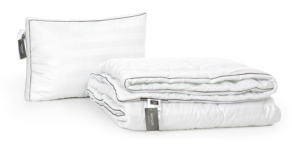 

Набор с эвкалиптовым волокном MirSon Деми Royal Pearl Hand Made №2656 Одеяло 155х215 + подушка трехкамерная 50х70 упругая