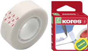

Клейкая канцелярская лента Kores Invisible 12 мм x 33 м Прозрачная матовая 16 шт (K53302)