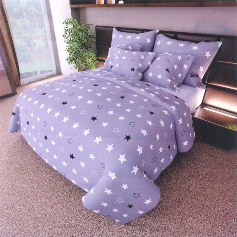 

Комплект постельного белья Mirson King Size Бязь Premium Grey Stars №31 220х240