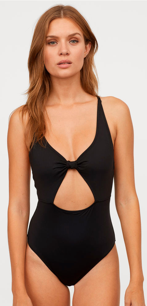

Купальник слитный женский H&M 0767377 0 38 Черный