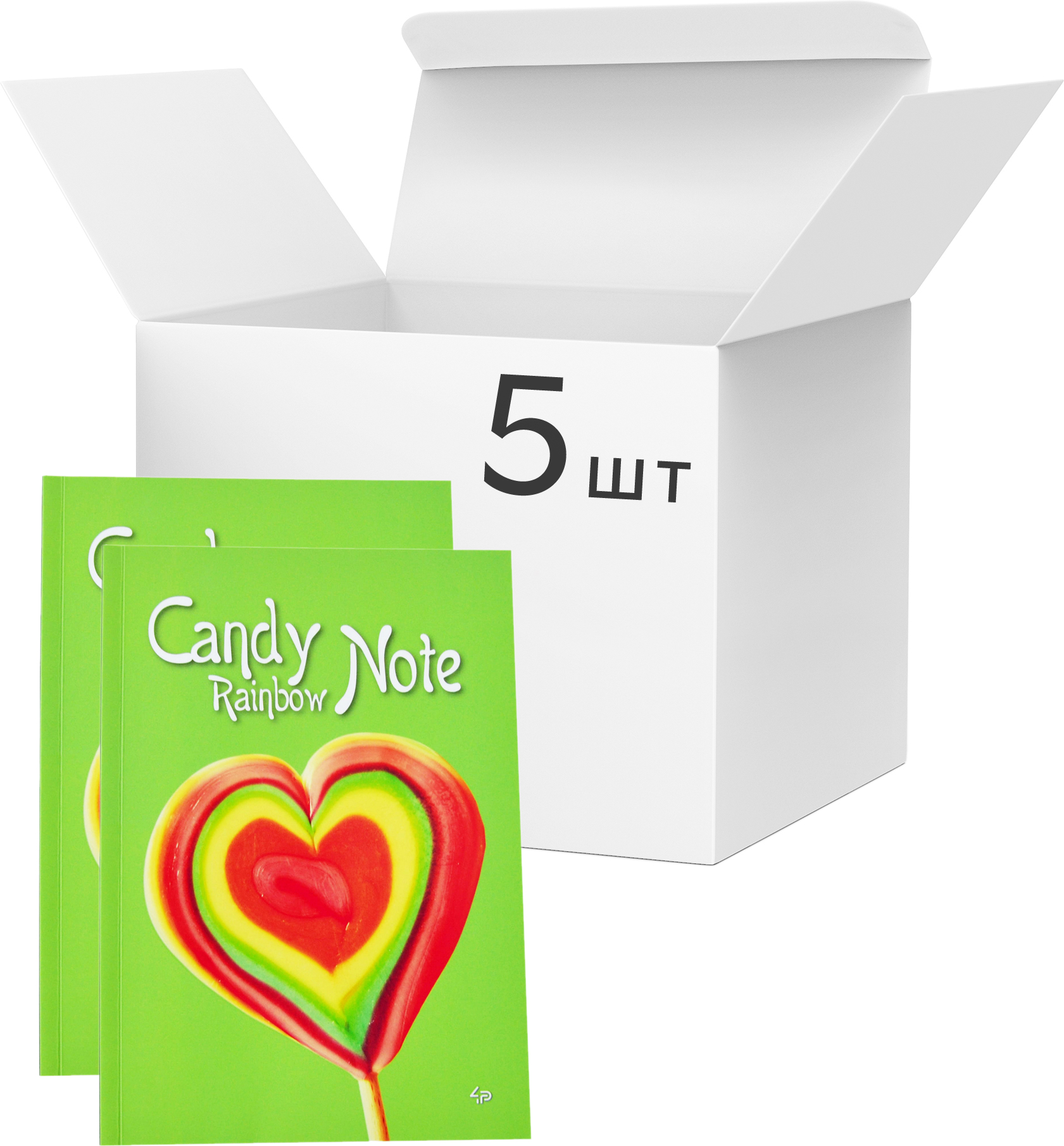 

Упаковка блокнотов 4Profi Profiplan Candy Rainbow Note А5 без линовки 48 листов Green 5 шт (903931)