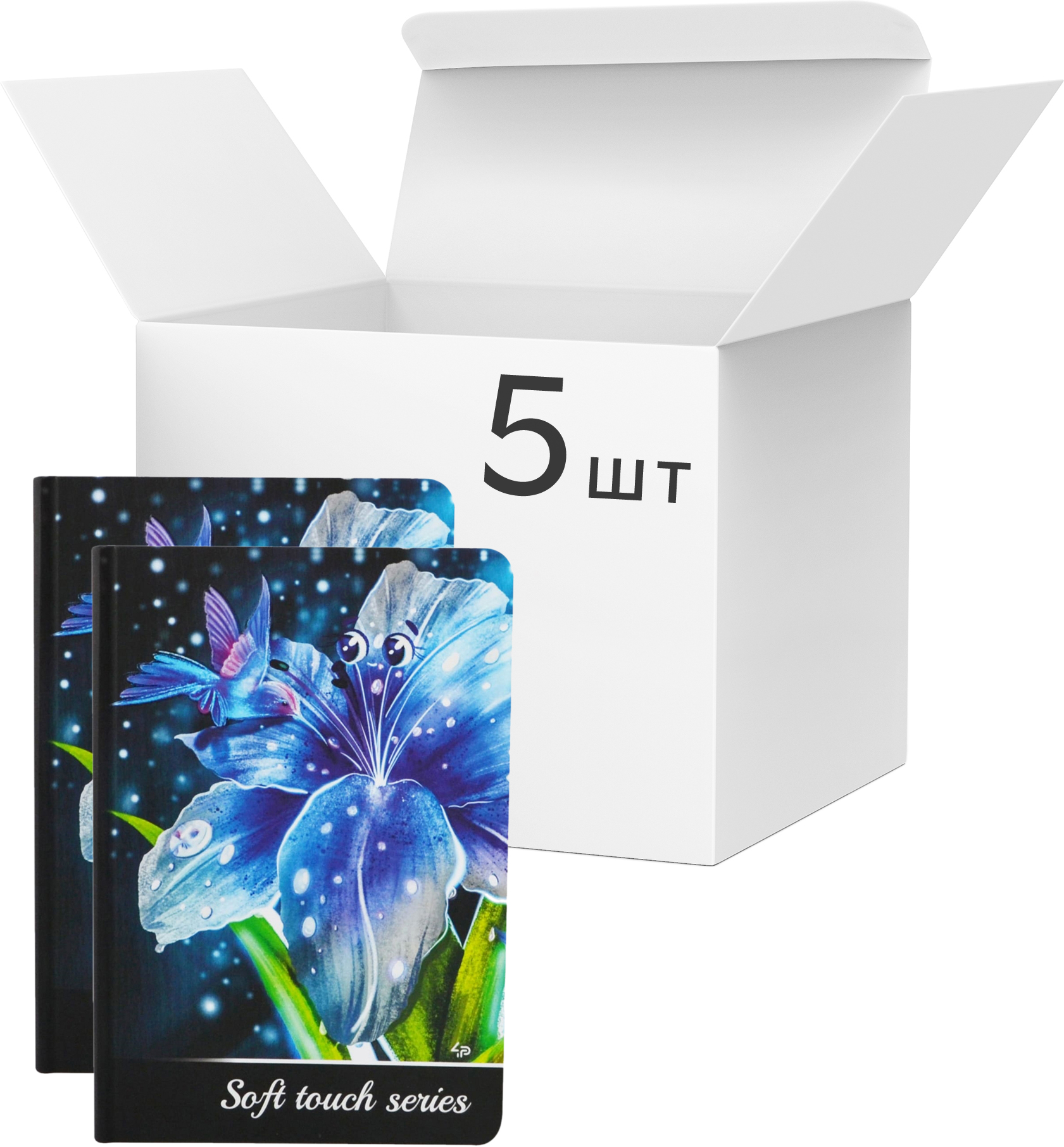 

Упаковка блокнотов 4Profi Profiplan Soft touch series A5 без линовки 48 листов Flower 5 шт (903573)