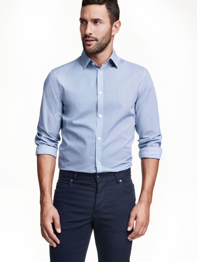 

Рубашка H&M 2492562 XS Голубая