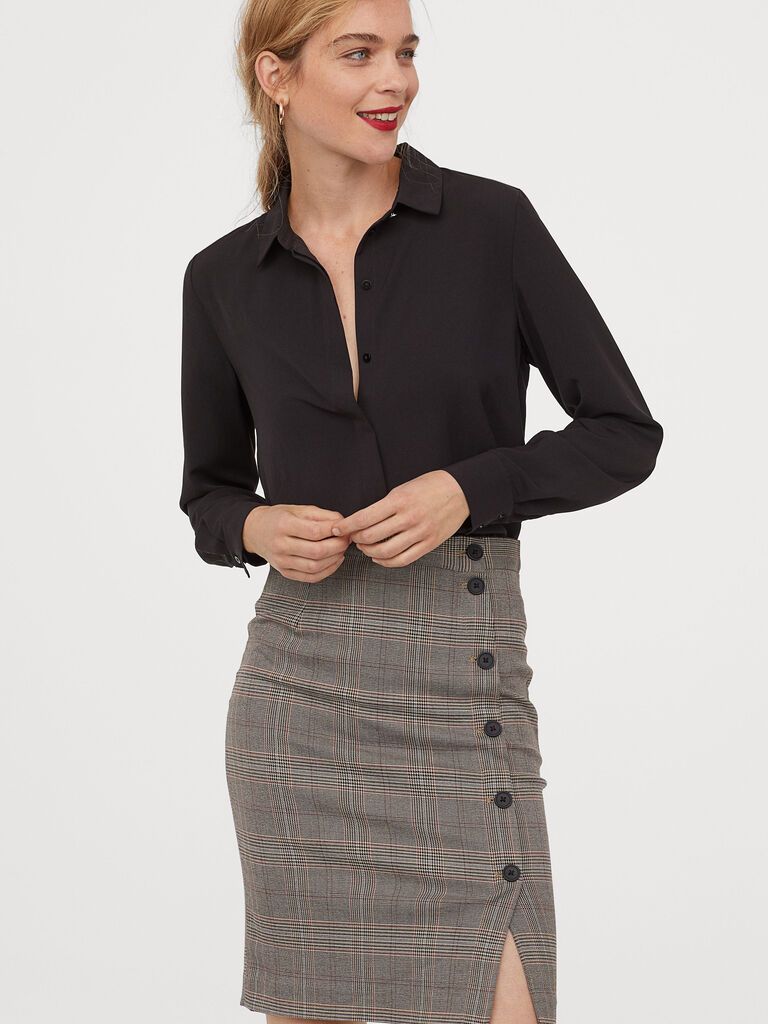 

Юбка H&M 060655710  Коричневая с серым, Юбка H&M 060655710 34 Коричневая с серым