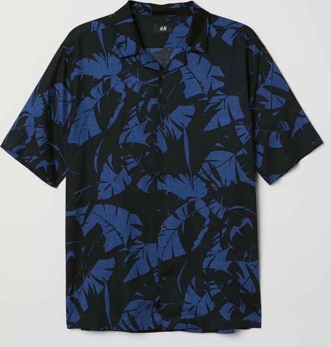 

Рубашка H&M 060656677 XXL Синяя с голубым