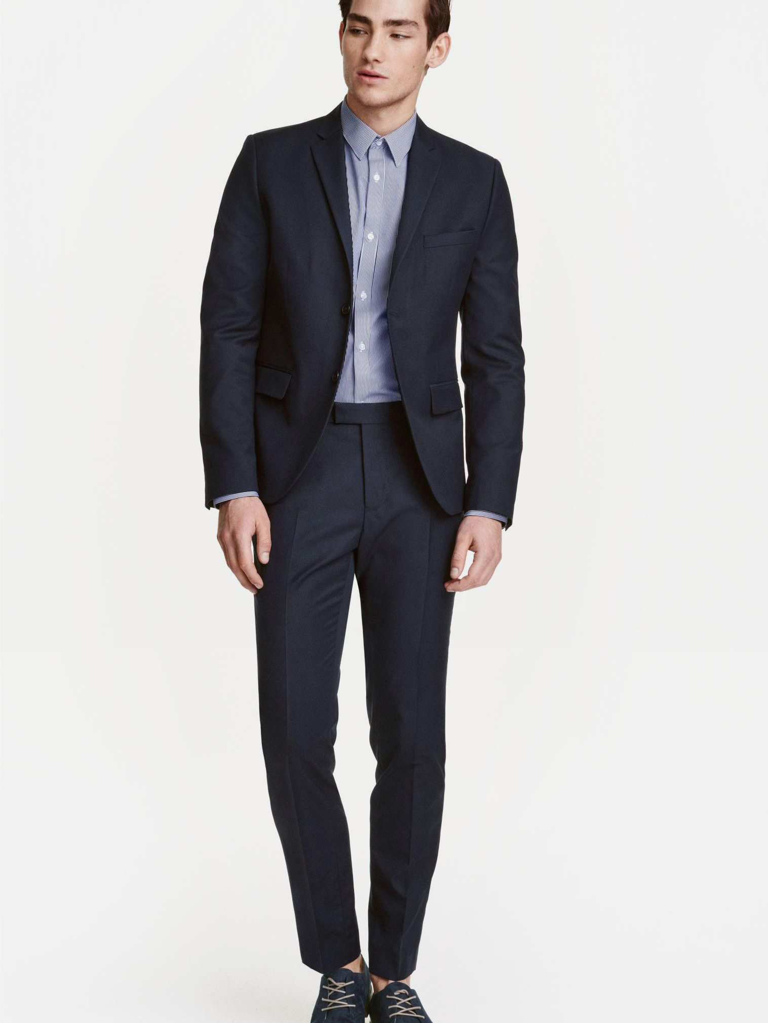

Брюки H&M 3917507-AAQJ 58 Темно-синие