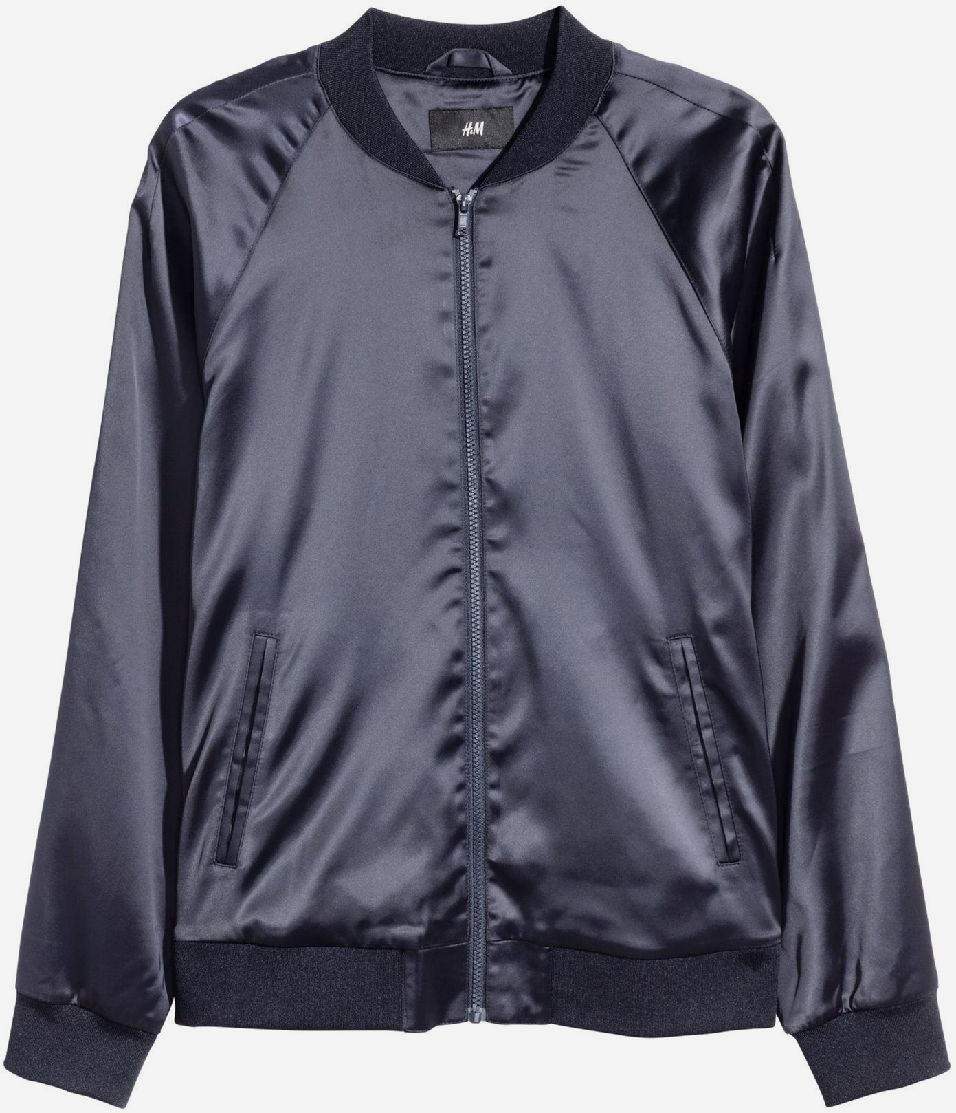 

Бомбер H&M 5013896-AAQJ S Темно-синий