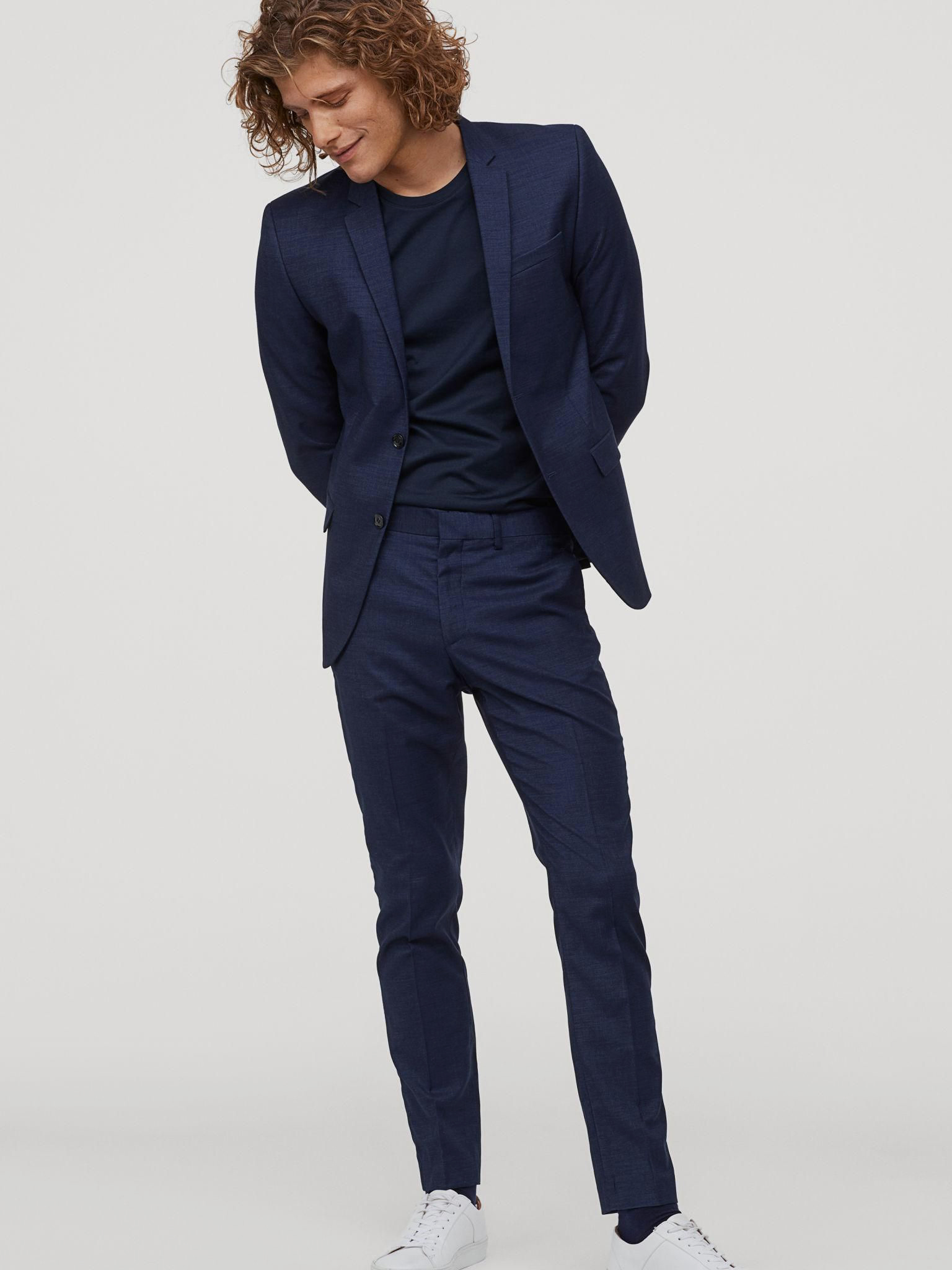

Брюки H&M 7140320-AAQJ 46 Темно-синие