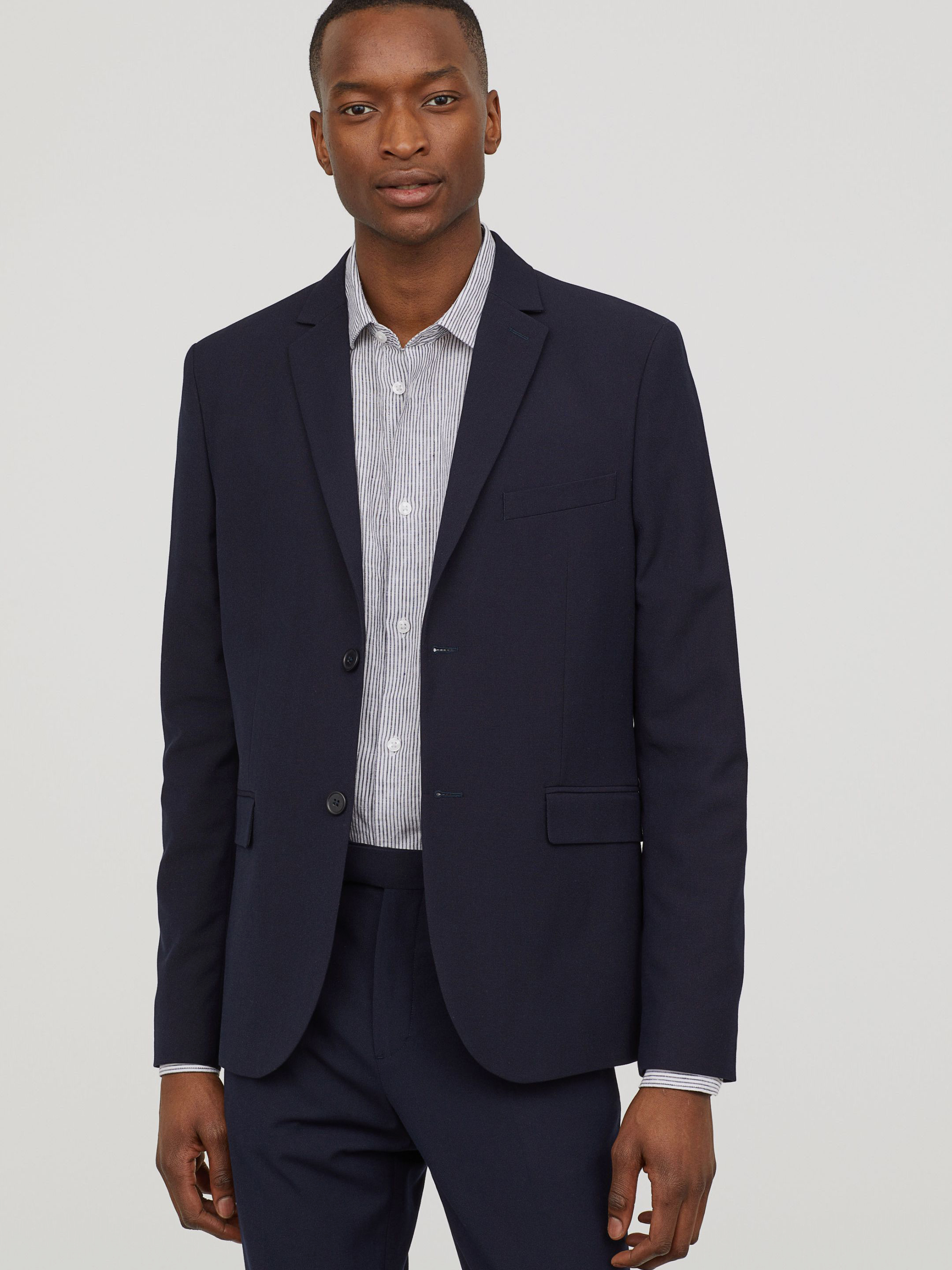 

Пиджак H&M 2416025-AAMA 48 Темно-синий