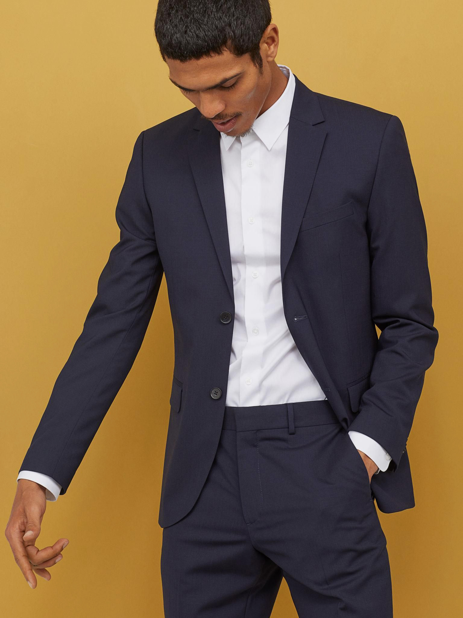 

Пиджак H&M 7549330-AAQJ 48 Темно-синий