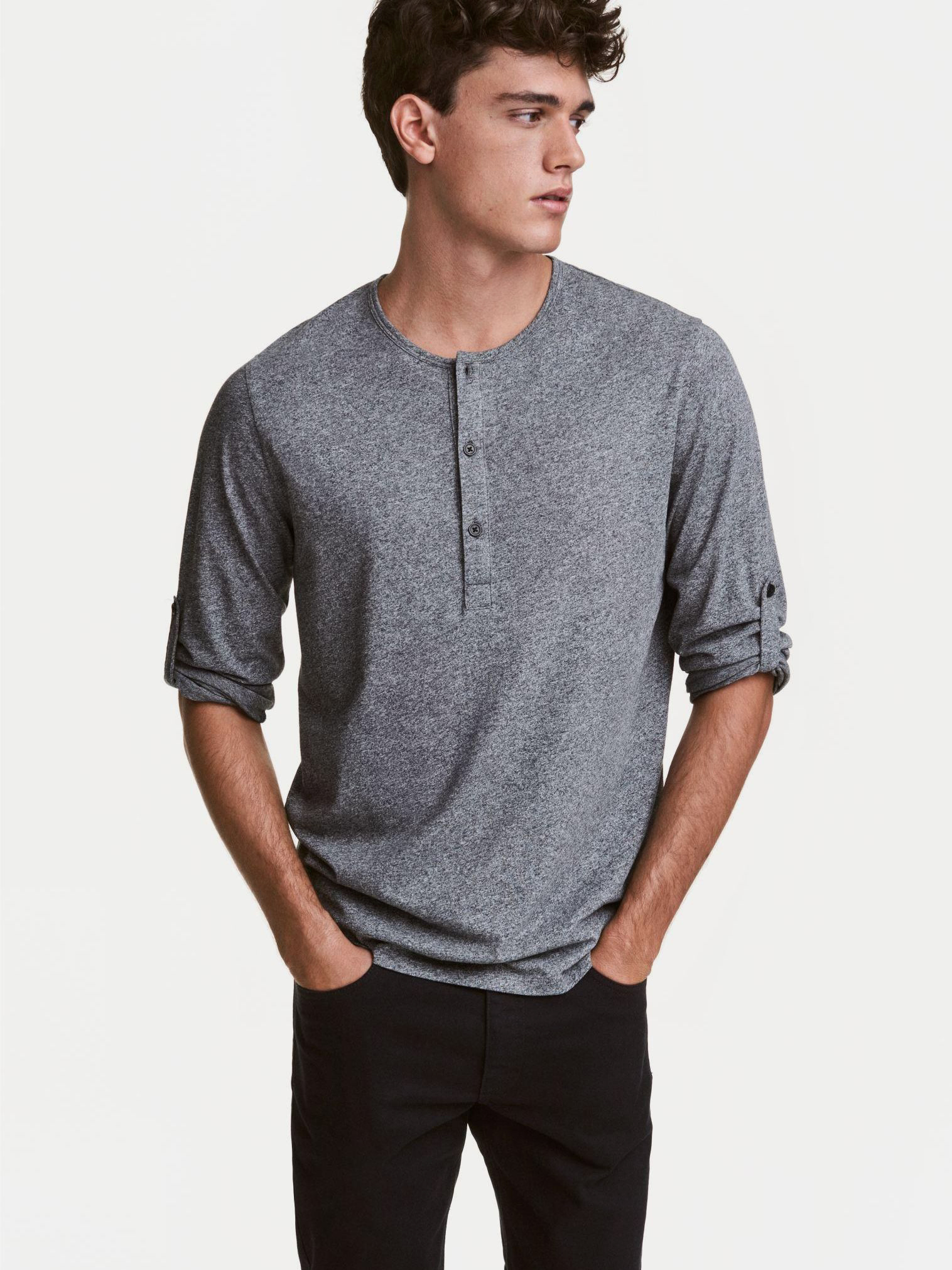 

Лонгслив H&M 4126204-ACXW XL Темно-серый