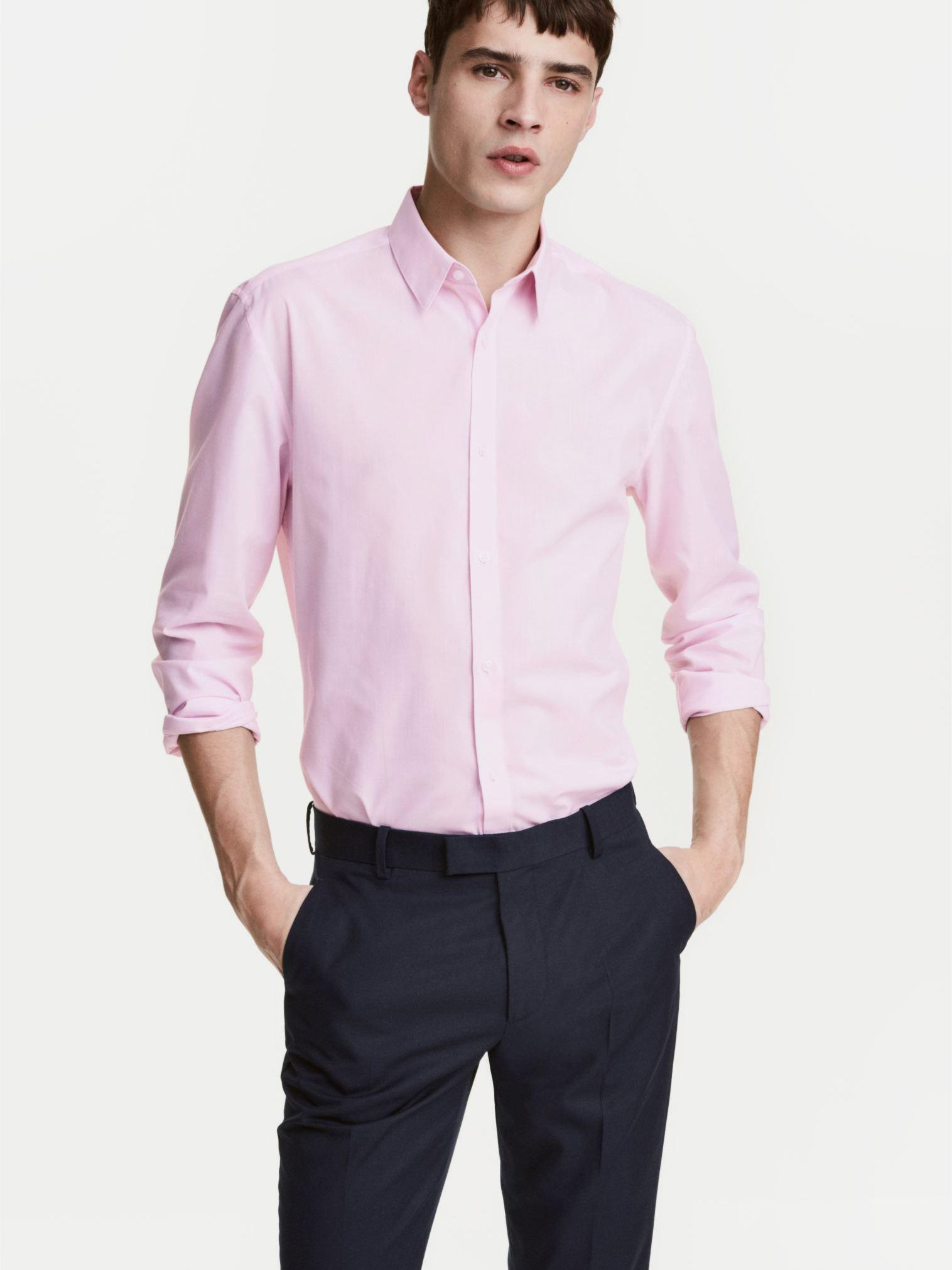 

Рубашка H&M 4533055-ACWG XL Розовая