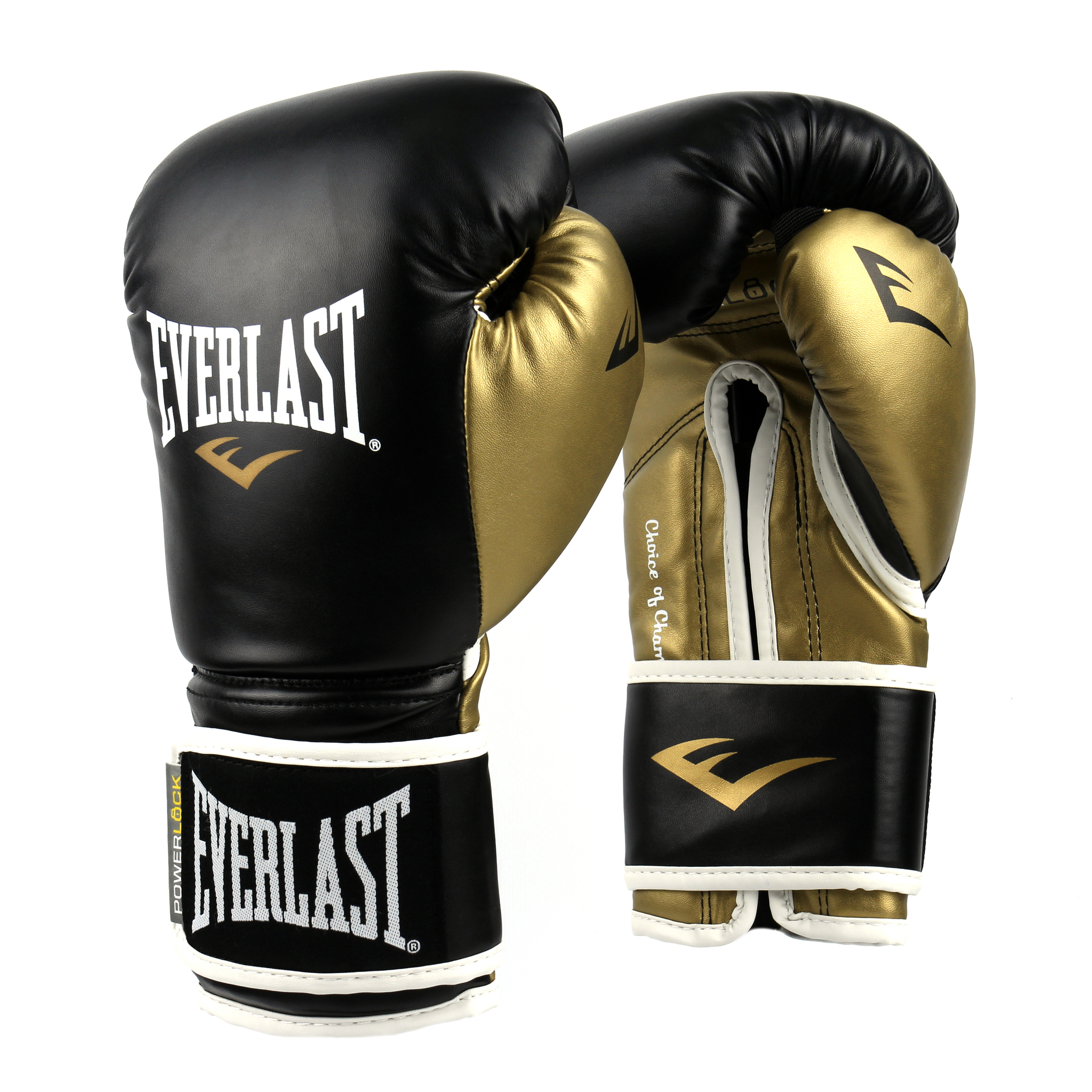 

Боксерские перчатки Everlast Powerlock Synthetic вес 16 унций Черно-золотые P00000724