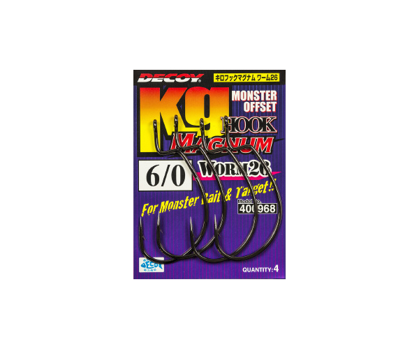 

Крючок Decoy Worm26 Kg HOOK MAGNUM 6/0, 4 шт (арт.123415620484)