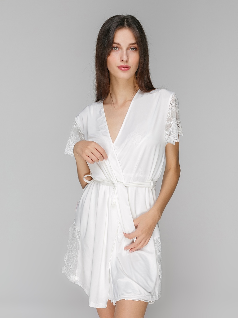 

Халат женский Serenade микрофибра молочный  06989001, Халат женский Serenade микрофибра молочный S 06989001