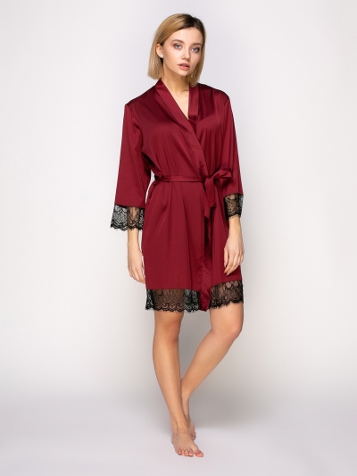 

Халат женский Serenade шелк бордовый  04361002, Халат женский Serenade шелк бордовый M 04361002