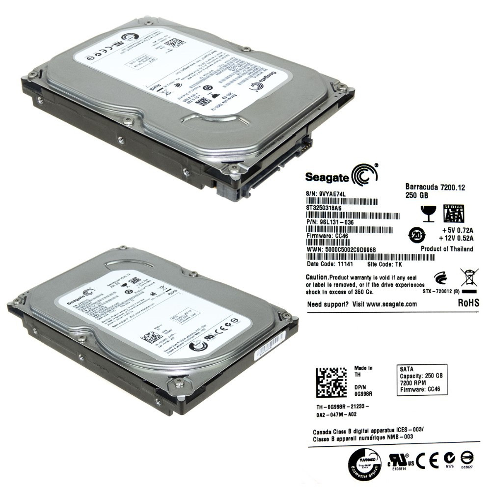 Жесткий диск Seagate Barracuda 250GB 7200rpm 8MB SATAII (ST3250318AS) 3 ...