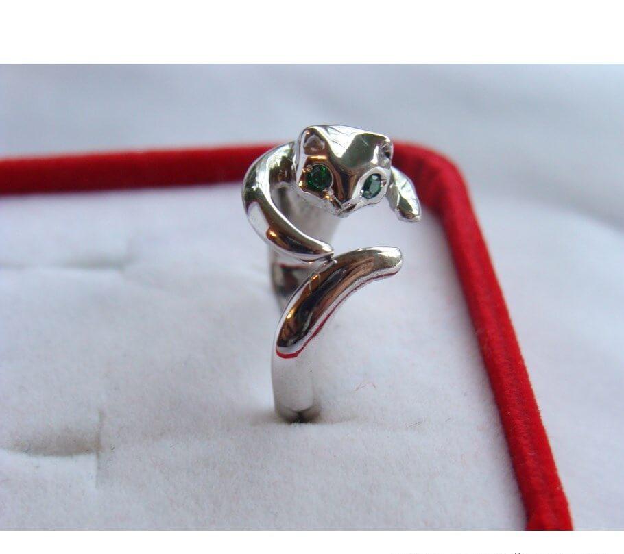 

Кольцо Кошка Maxi Silver 2958 SE, размер 15.5