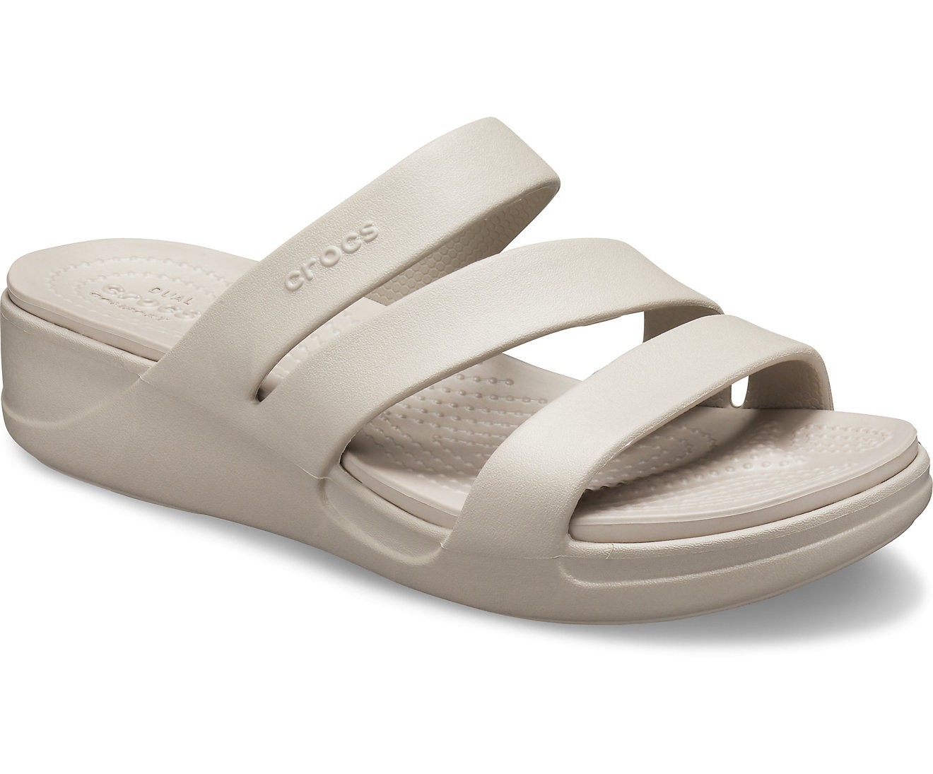 

Шльопанці Womens Crocs Monterey Strappy Wedge W10 40 Платина