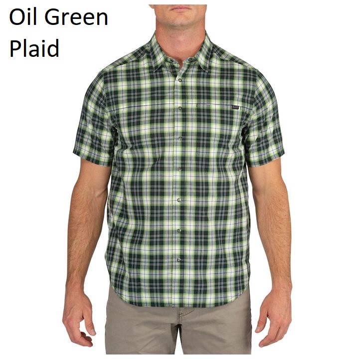 

Рубашка 5.11 HUNTER PLAID SHORT SLEEVE SHIRT, 71374 Medium, Oil Green Plaid