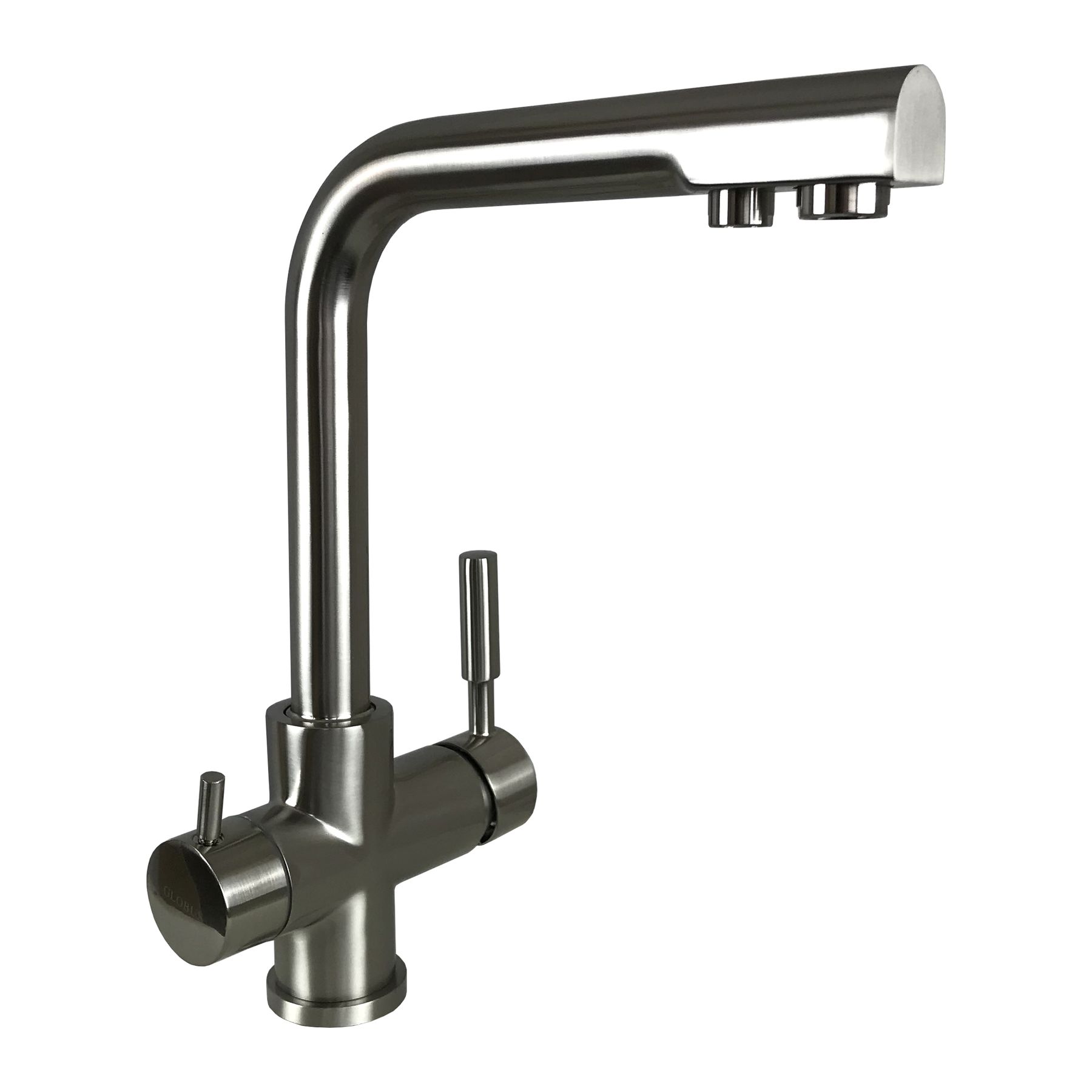 

Смеситель для кухни Globus Lux LAZER GLLR-0888 StSTEEL комбинированный