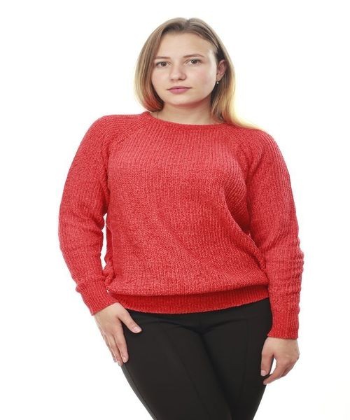 

Джемпер женский SOFline 92-0605  терракотовый, Джемпер женский SOFline 92-0605 48 терракотовый