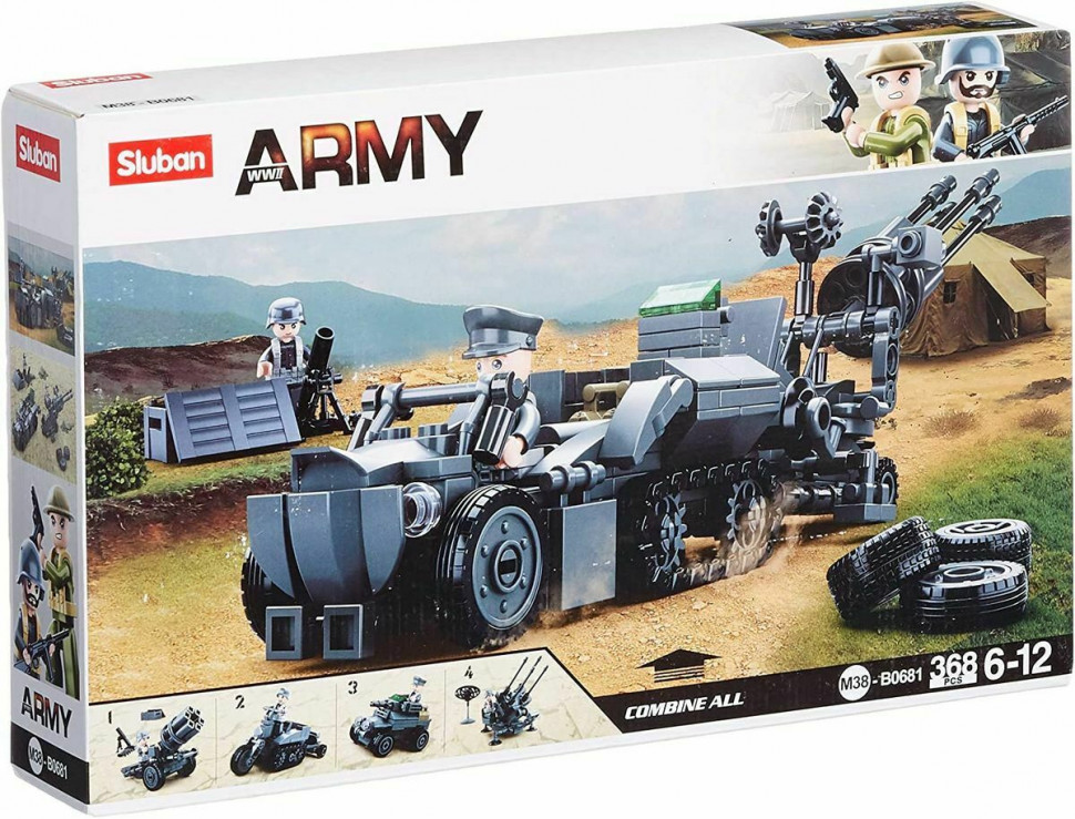 

Детский игровой конструктор SLUBAN Army Военная техника 360+ деталей