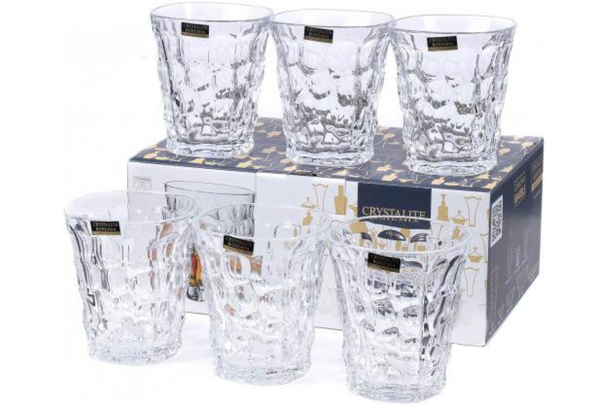 

Набір склянок для віскі (BH-2KF06-0-99W24-290) Bohemia Marble 290 мл 6шт.