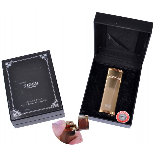 

Зажигалка подарочная Tiger (Турбо пламя) №3567 Gold