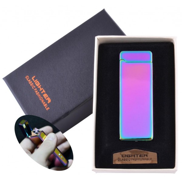 

Электроимпульсная зажигалка в подарочной упаковке (Двойная молния, USB) №HL-31-1