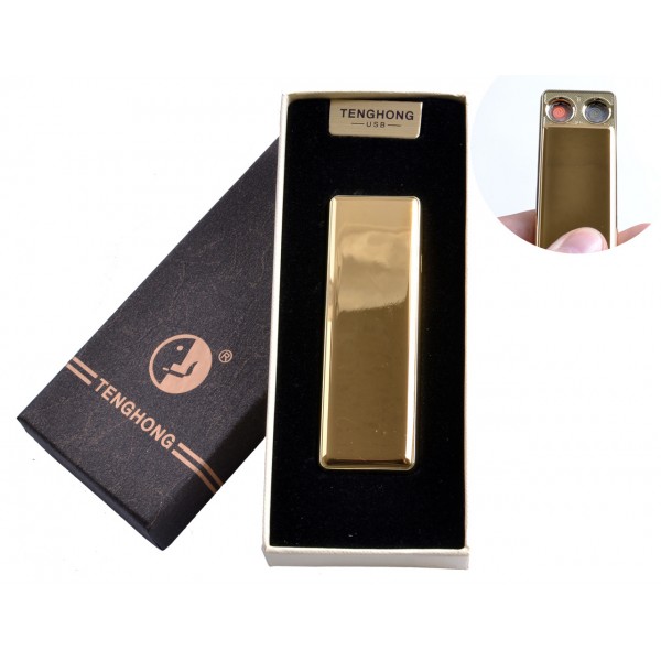 

USB зажигалка в подарочной упаковке (Две спирали накаливания) №4863 Золото