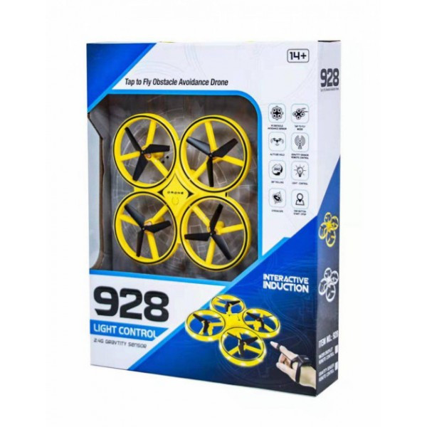 

Квадрокоптер Drone 928 желтый с перчаткой LED подсветкой (RZ150)