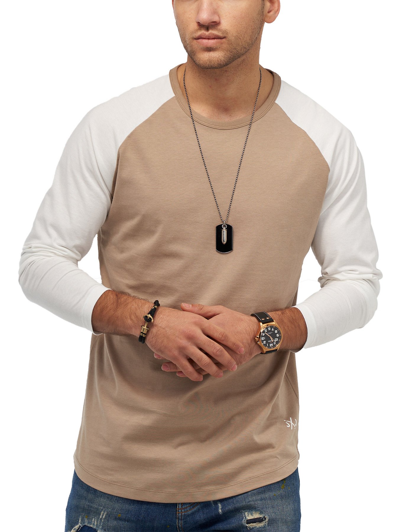 

Лонгслив Jack & Jones Crockery XXL бежевый