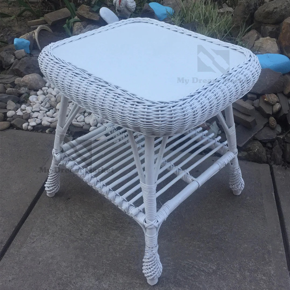 

Садовый Стол "Гриб с плитой" из лозы Лоза Карпат - садовая террасная элитная уличная плетеная мебель для сада дачи беседки улицы из лози, Белый