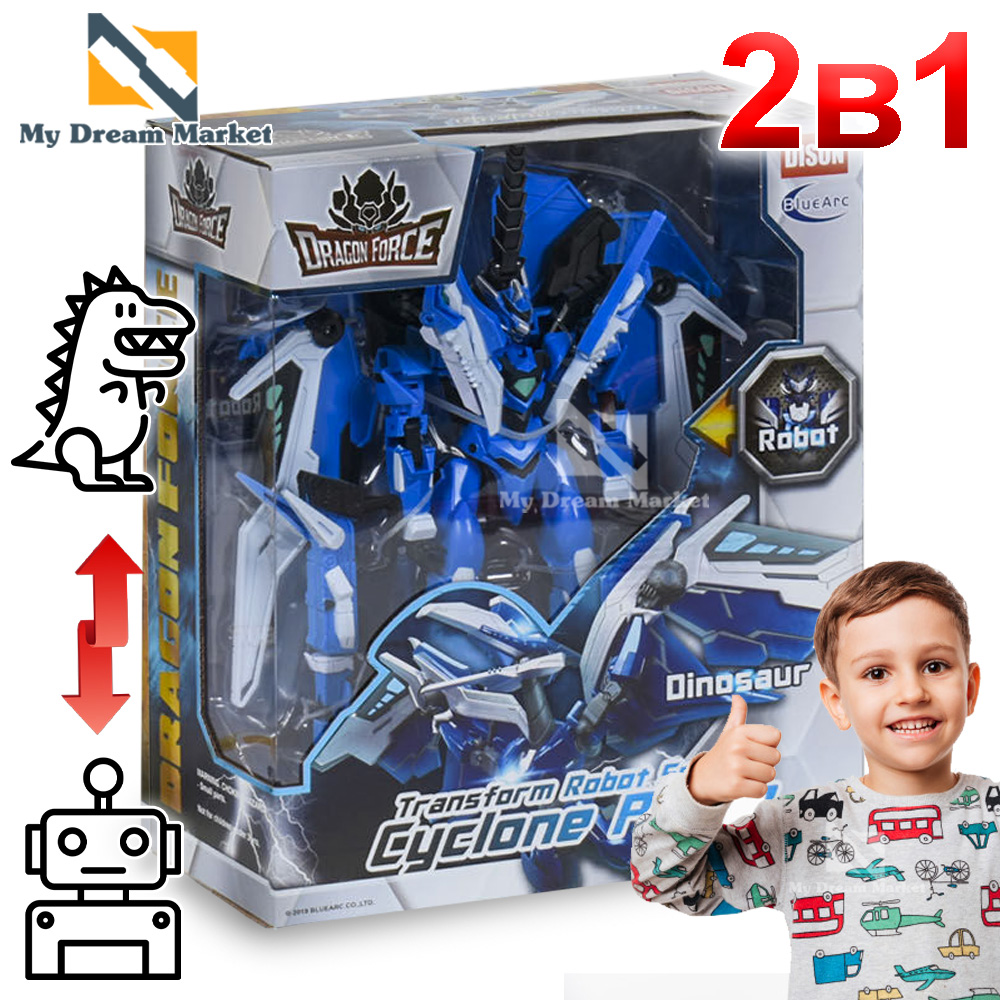 

Робот трансформер Cyclon Ptero игрушка динозавр с подвижными деталями для мальчиков - Тобот хорошая и качественная игра для детей – Синий