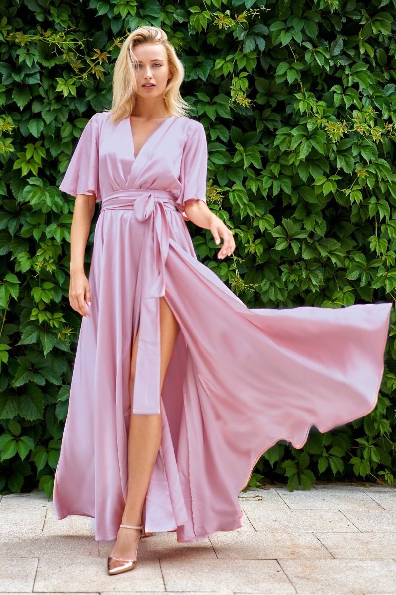 

Вечернее светлое платье в пол FashionYouWant XL лиловый 43372378